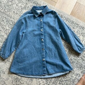 Zara girls denim shirt dress-size 9